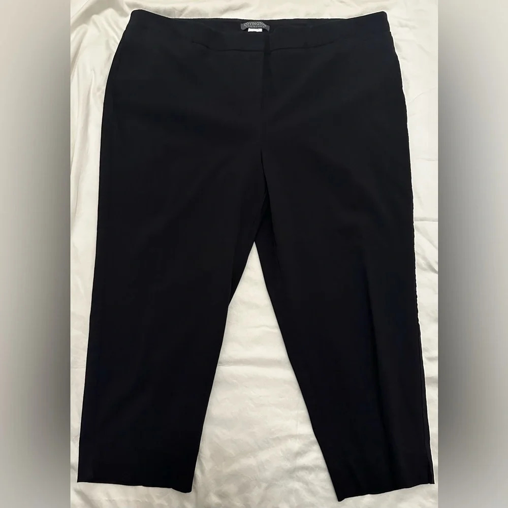 Covington Essentials Black Cropped Pants Capri Dress Pants Size 18